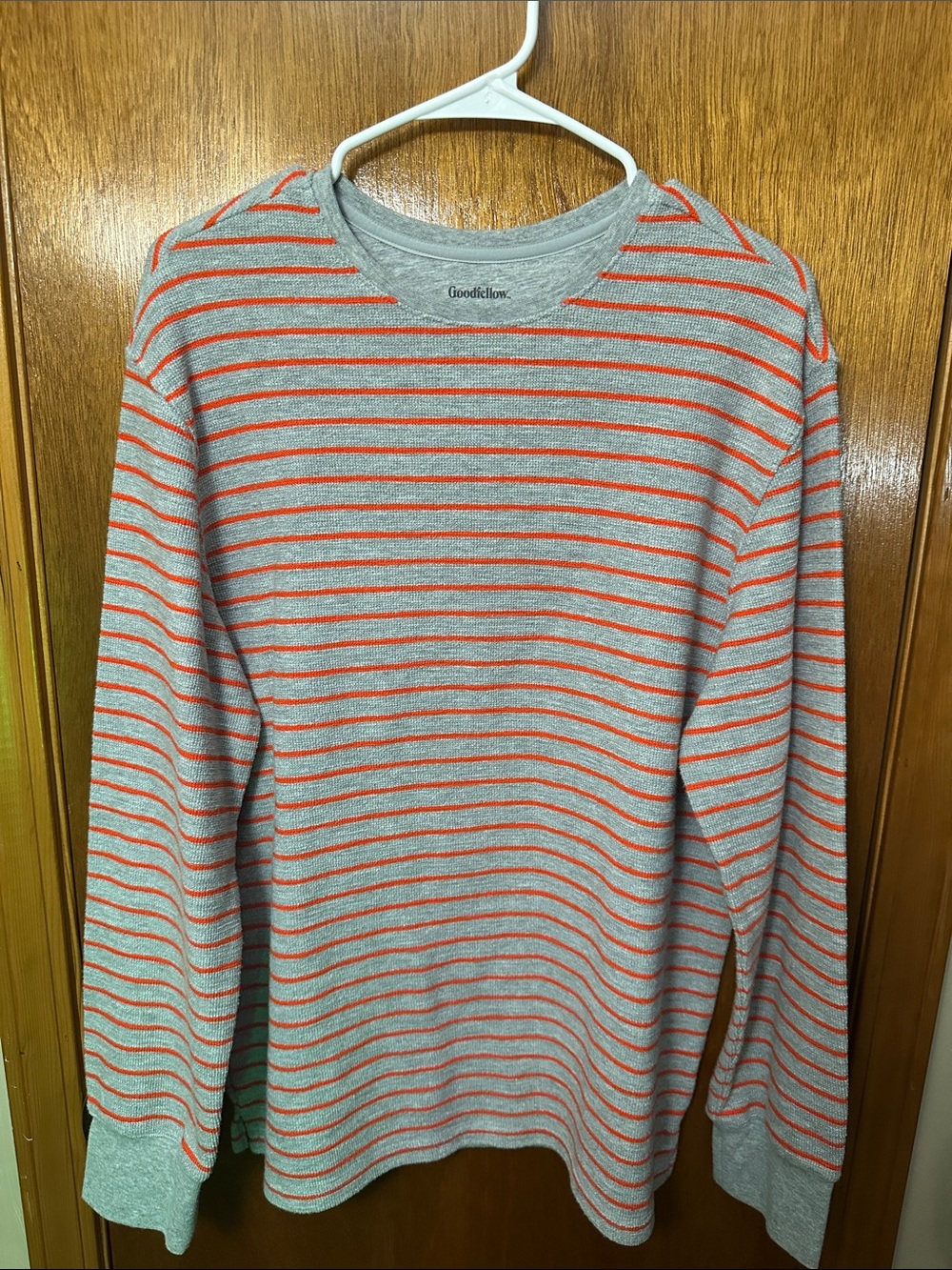 Goodfellow & Co Gray Sweater with Orange strips